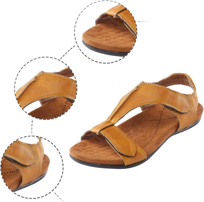Orthopedic Sandals for Women Comfortable Orthotic Sandals with Arch Support Summer Casual Walking Flat Beach Sandals - Image 5