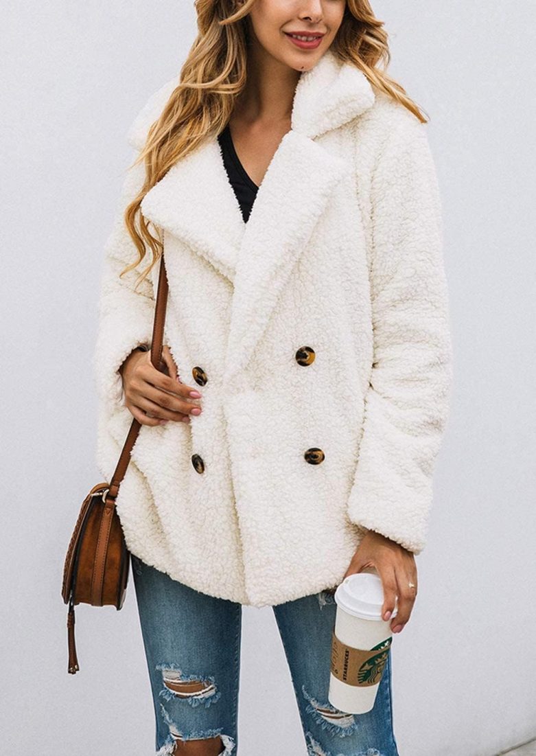 Women's Fashion Winter Coat Sherpa Fleece Faux Fur Shearling Oversized Trendy Jackets Warm Outerwear - Image 4