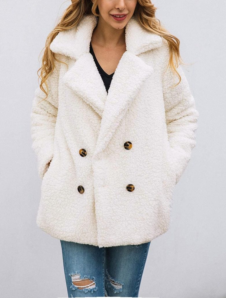Women's Fashion Winter Coat Sherpa Fleece Faux Fur Shearling Oversized Trendy Jackets Warm Outerwear - Image 5